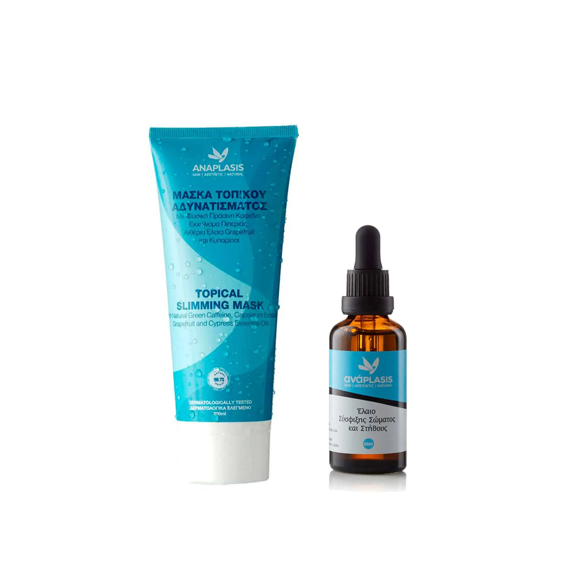 Συνδυασμός Μάσκα Τοπικού Αδυνατίσματος - 200 ml & Έλαιο Σύσφιξης σώματος & στήθους - 50 ml