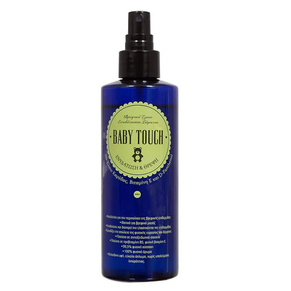Baby Touch – Βρεφικό Έλαιο Ενυδάτωσης, με Έλαιο Καρύδας, Βιταμίνη Ε και D-Panthenol - 200 ml